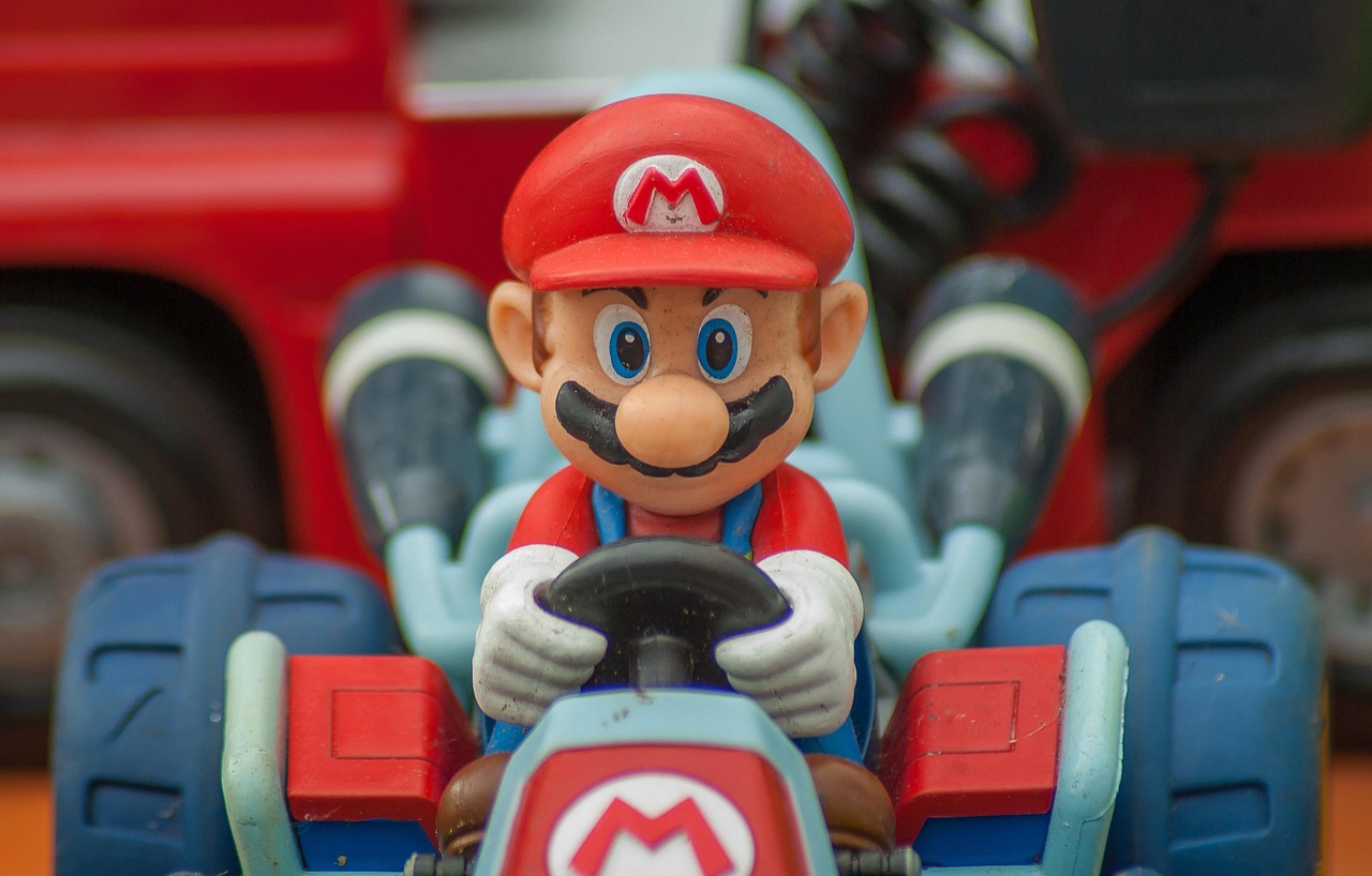Example of the popular video game Mario Kart